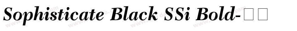 Sophisticate Black SSi Bold字体转换
